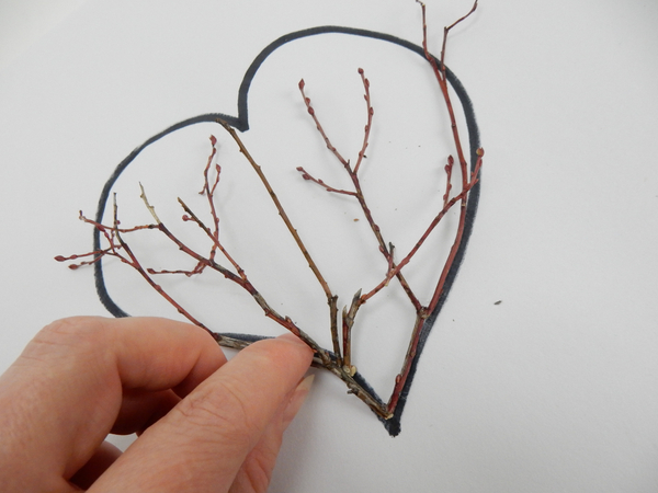 Carefully glue in twigs to offer support