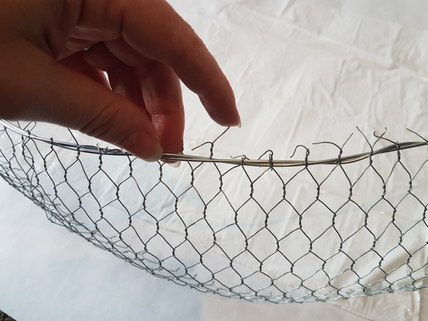 Cut the chicken wire to fit your shape.