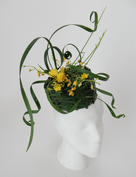 Easter bonnet woven from lily grass