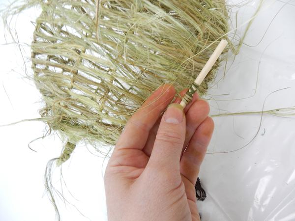 Curl a few dangling bits of flax