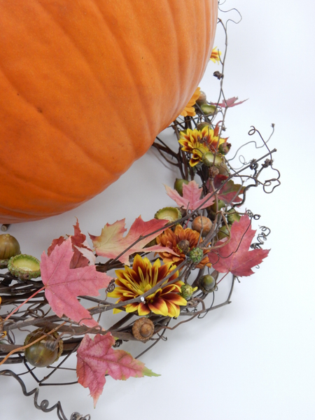 Autumn treasures on a wreath