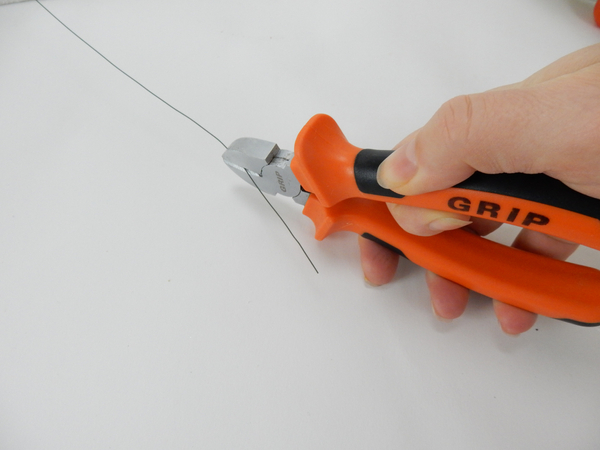 Cut wire at a sharp angle