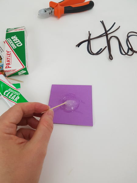 Join any letters that are not attached with epoxy glue Join any letters that are not attached with epoxy glue