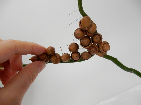 Finish the acorn armature around the water tube