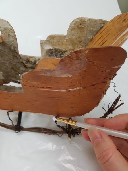 Paint all the exposed wire with wood glue