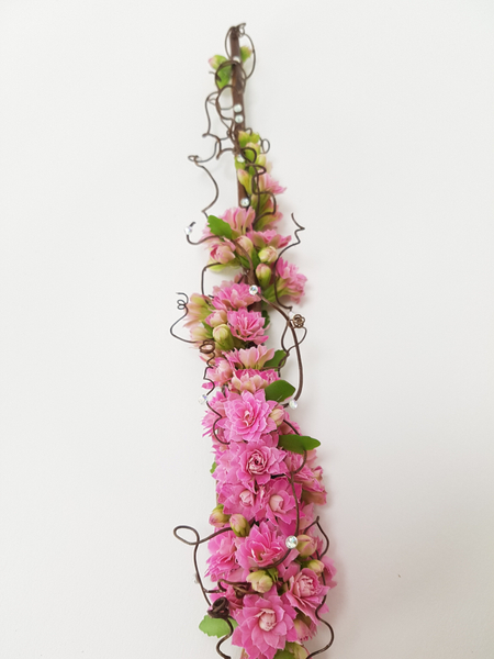 Pink Kalanchoe flower wand