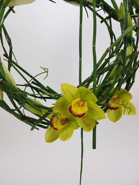 Lily, Cymbidium and Equietum wreath