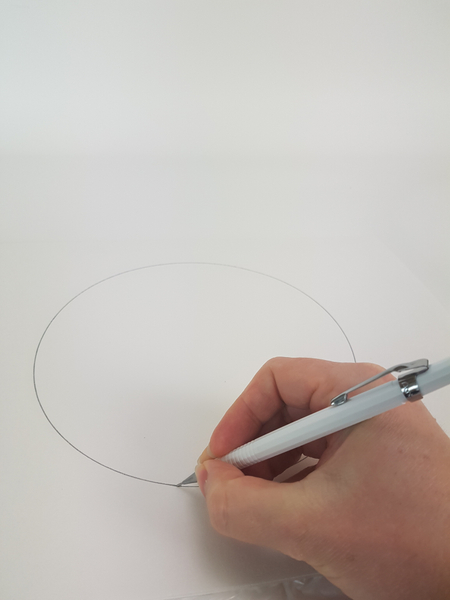 Draw a circle on paper.   