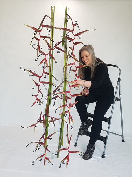 Photo shoot for the cover of my book the effortless floral craftsman