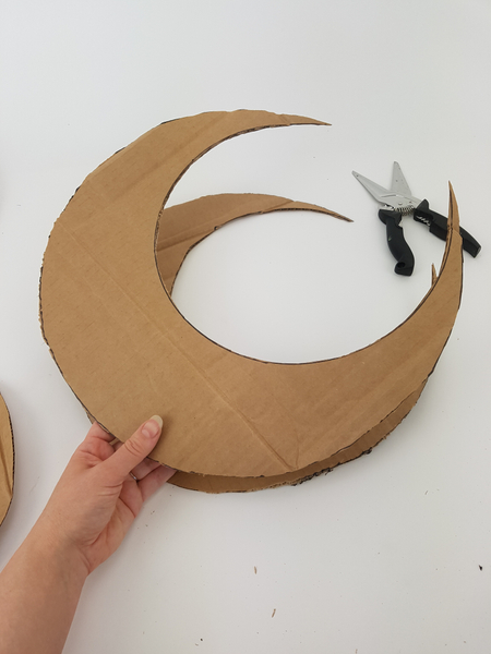 Cut out the half moon shapes