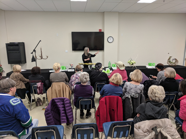 Floral art design demonstration by Christine de Beer