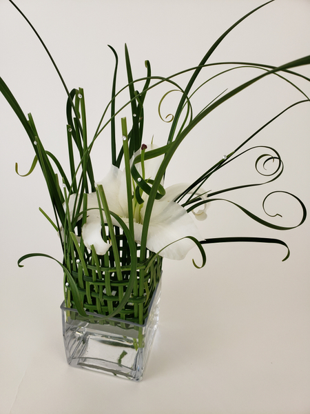 Lily and lily grass floral design Lily and lily grass floral design