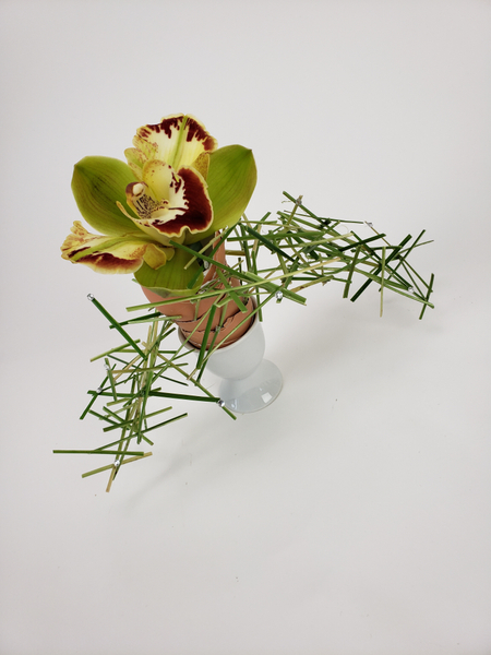 Cymbidium orchid floral art design