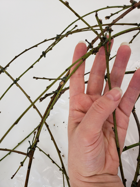 To create a really sturdy armature wire each twig at at least three points to different twigs