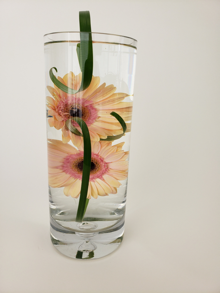 How to arrange flowers under water