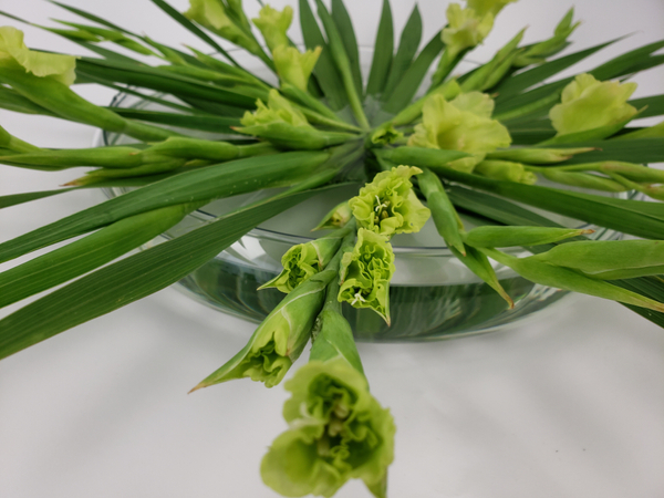 Gladiolus flower spikes in a foam free design
