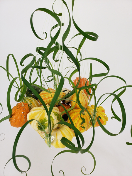 Original pumpkin design idea for flower arrangers
