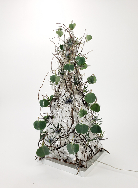 A very merry eucalyptus bauble Christmas floral art design