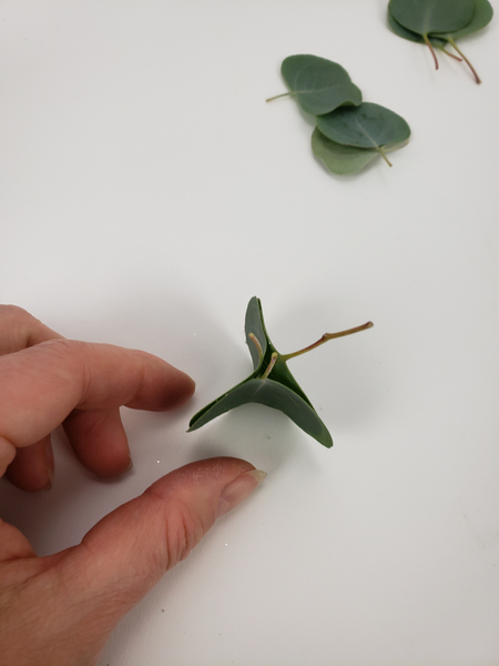 And glue the third leaf to the first and second one