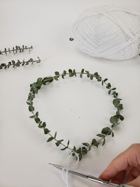 Measure out the size of the wreath you want