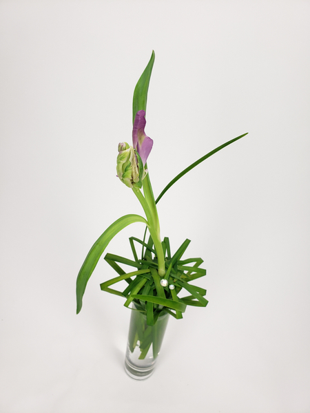Contemporary floral design idea for sustainable bud vases