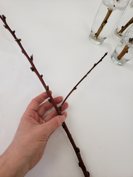 Curving branches and stick techniques for florists