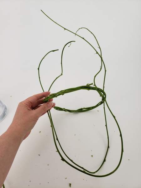 Loop in another weaving stem Loop in another weaving stem