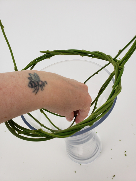 Tuck the looped stems into a vase Tuck the looped stems into a vase