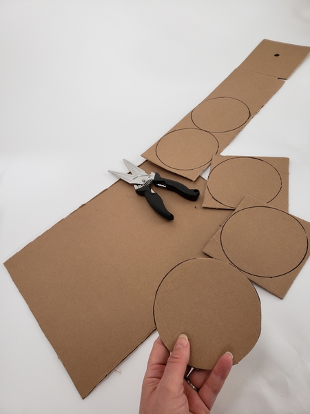 Cut out the cardboard shapes