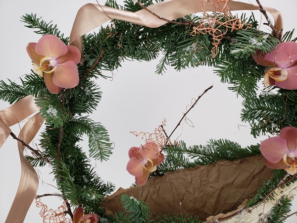 Half and half Christmas wreath Tutorial