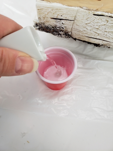 Thin the glue with hot water