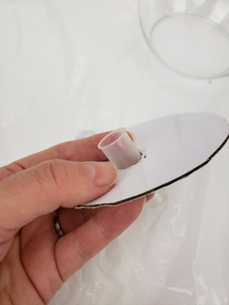 Fit a water tube through the hole