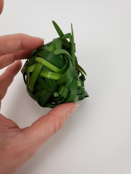 Creating a flat opening to still see the egg Creating a flat opening to still see the egg