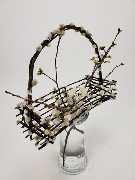 Make a basket part of your design to display blossoms in