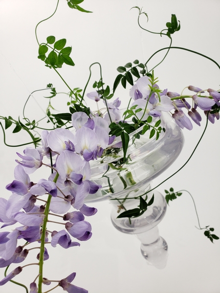 Hanging Wisteria flower arrangement