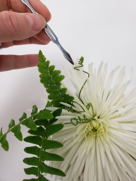 Insert a few tendrils and guide them with the cuticle pusher