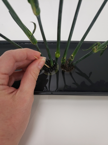 Use a pin or bamboo skewer to break up any trapped air bubbles