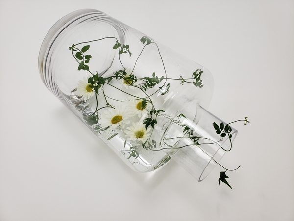 Ship in a bottle floral design