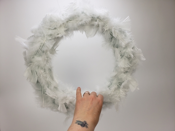 Easy DIY White Twig Wreath - Songbird