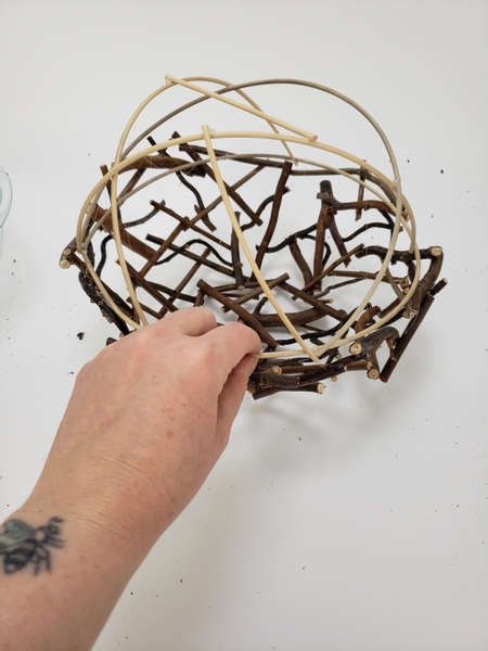 Match the twig to the cane bowls to craft a sphere