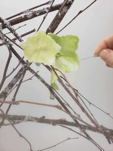 Add a few sparkling dew drop crystals to the petals