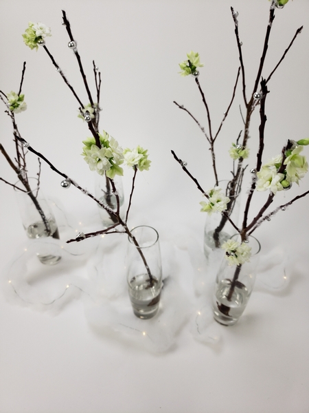 Winter white floral installation