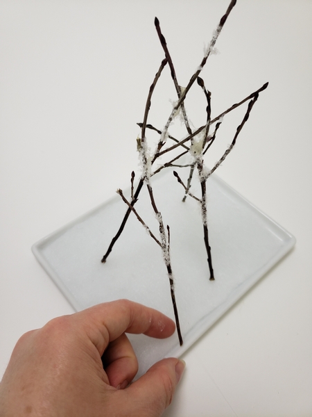 Glue in more twigs to finish the armature