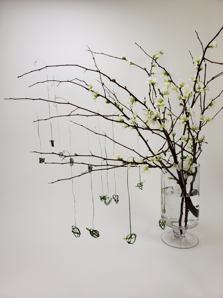 Quince blossom branches for flower arranging