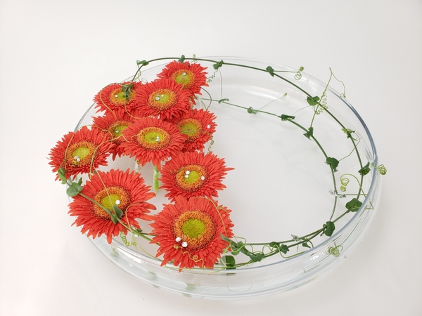 Overgrown S-Autum-mer Swirl floral design by Christine de Beer