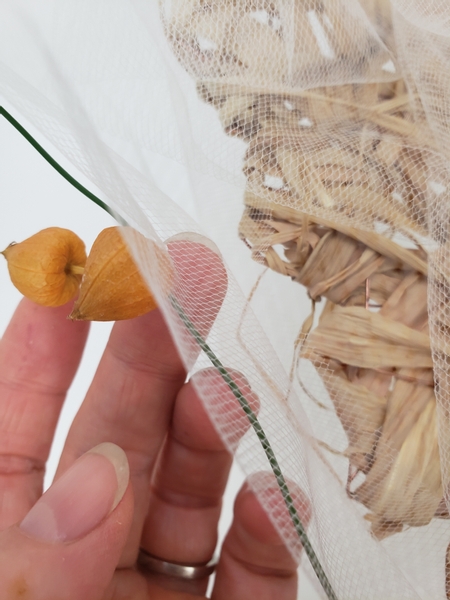 Glue in a few Chinese lantern husks