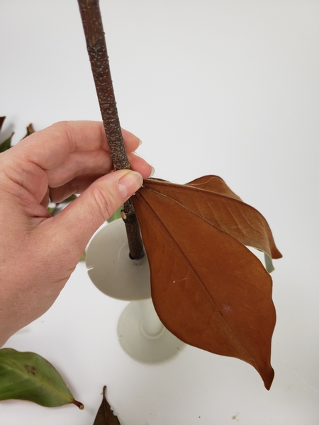 Glue in the next leaf to overlap the first one slightly