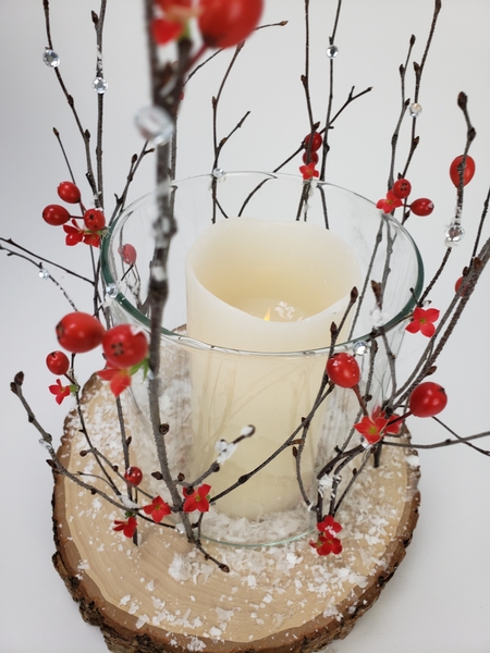 Red and White elegant Christmas table setting