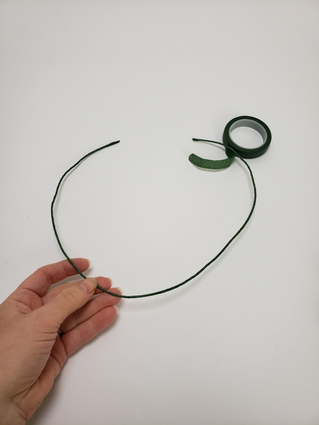 Cover wire with florist tape