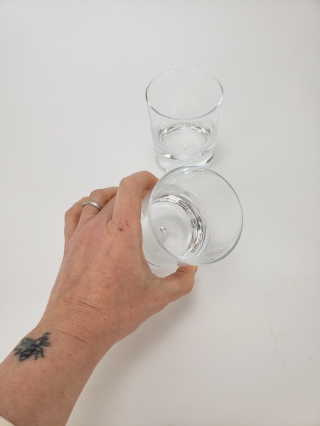 I am building my small gathering basket around two glasses